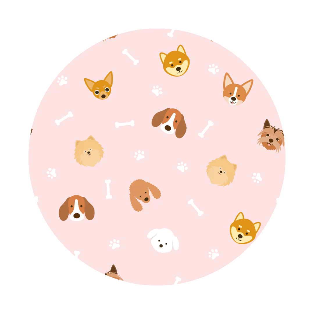 Dogs (Pink) Crib Sheet