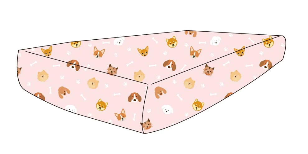 Dogs (Pink) Crib Sheet